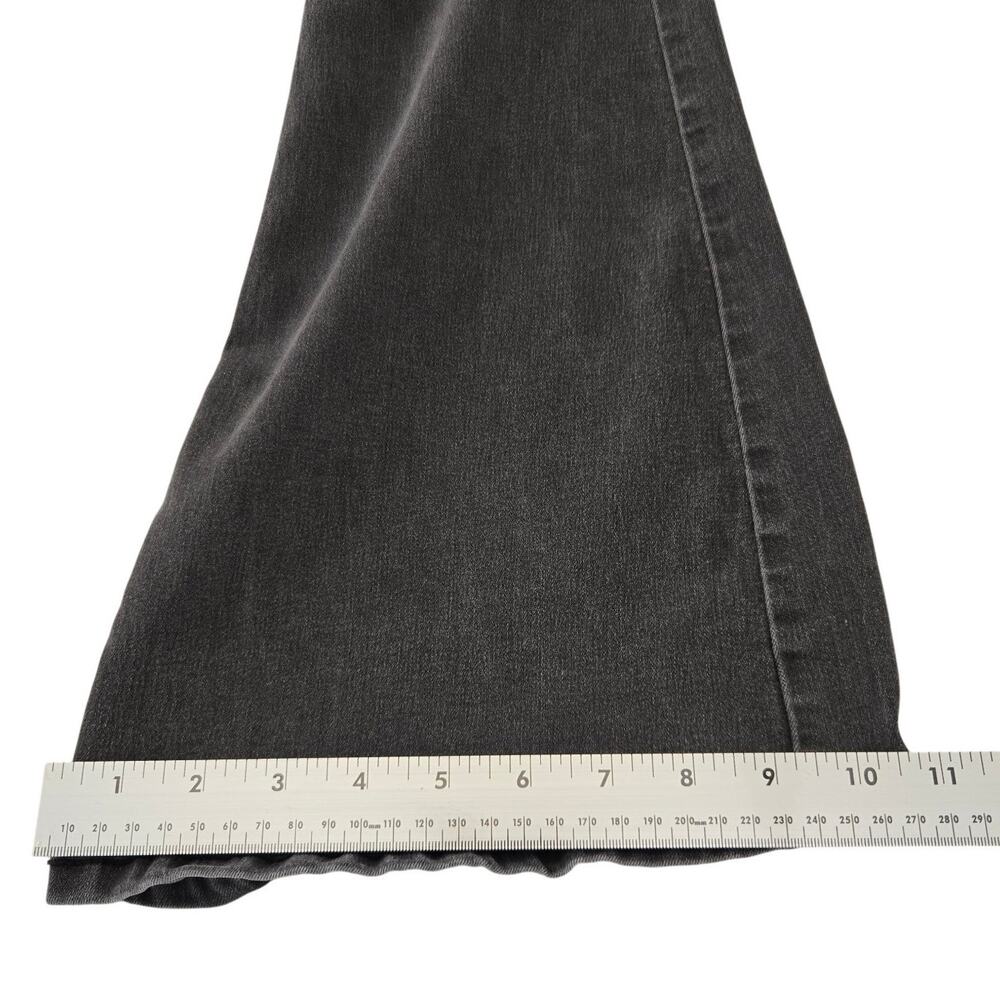 Boho Chic Free People Penny Flare Jeans Washed Black Pull‑On Low Rise Size 29 - Picture 11 of 11
